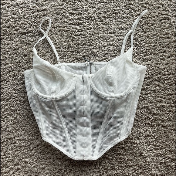 White Fox Boutique Tops White Fox White Lacey Corset Poshmark